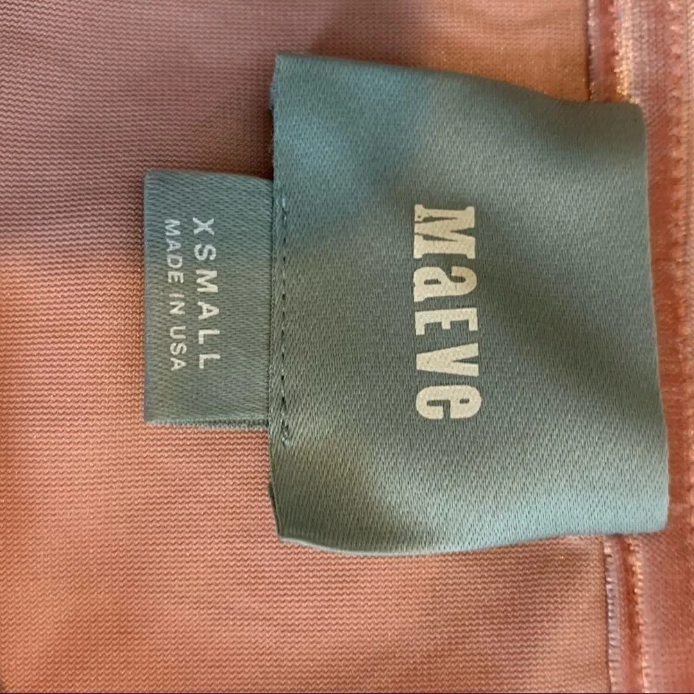 Maeve Anthropologie peach velour cold shoulder top